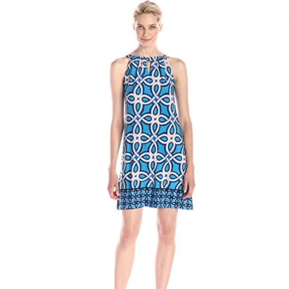 Women's Trellis Keyhole Jersey  Dress